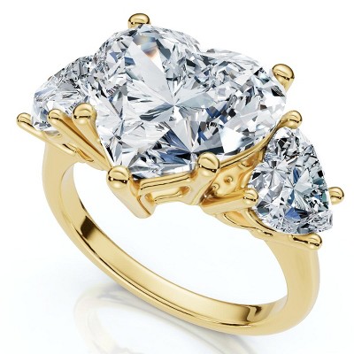 Pompeii3 Certified 5Ct Heart Shape Diamond Engagement Ring 14k Gold or Platinum Lab Created - Size 7