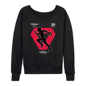 Women's - TRON Ares - Tron Runner Lightweight French Terry Wide Neck Long Sleeve Graphic Shirt - 1 of 4