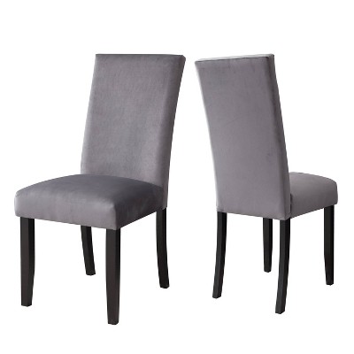 Napoli Velvet Side Chair Gray - Steve Silver Co.
