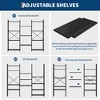 4-Tier Industrial Bookshelf with Adjustable Wood Shelves and Metal Frame, Wide Storage Rack for Home and Office - 2 of 4