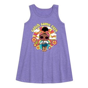 Girls' - LOL Surprise! - Catch Some Rays Graphic Sleeveless Aline Dress - 1 of 3