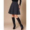 INSPIRE CHIC Women's Christmas Plaids Vintage Tartan Elastic Waist Knee Length A-Line Skirt - 3 of 4