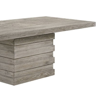 Salvaged Light Oak Rectangular Reclaimed Wood Dining Table