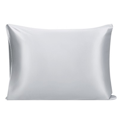 Piccocasa 22 Momme Both Sides 100% 550tc Silk Envelope Closure Pillowcases  1 Pc Silver Gray King : Target