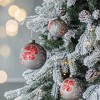 Whisen D3.9" Christmas Ball Ornaments, Glass Decorative Hanging Ball Christmas Tree Ornaments, Set of 6 - 2 of 4