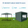 10'x10' Party Tent, Commercial Gazebo Tent With 4 Removable Walls, Windows, Zipper Door, Portable Canopy Tent - 4 of 4