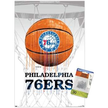 Trends International NBA Philadelphia 76ers - Drip Ball Unframed Wall Poster Prints