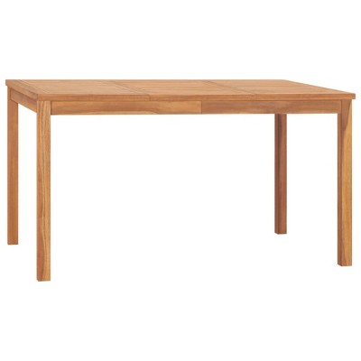 vidaXL Dining Table Warm brown Solid teak wood 55.1x31.5x30.3 in Tough