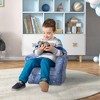 Infurnic Kids Sofas Polyester Kids Sofa Set with Glow in the Dark Star Designfor Bedroom, Livingroom, Kid Room, Blue, 19.7"*15.4"*17.3" - 2 of 4