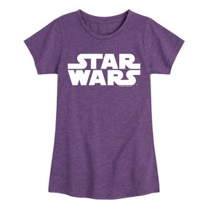 Girls' - Star Wars - Logo Fitted Short Sleeve Graphic T-Shirt - 1 of 4