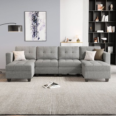 Belffin Modular Weave Sofa with Storage Seat (6 Seats + 6 Sides)