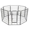 Costway 48'' 8 Panel Pet Playpen Door Exercise Kennel Fence Metal - 3 of 4