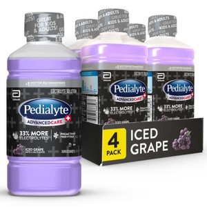 Pedialyte Advanced Care Plus Electrolyte Solution Iced Grape 1L, Case of 4 - 1 of 4