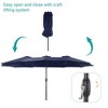 Sonkuki 15x9ft Double-Sided Patio Umbrella Aluminum with Large Canopy - 4 of 4