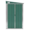 vidaXL Garden Shed Green Galvanized steel and metal Large Garden Shed - 3 of 4