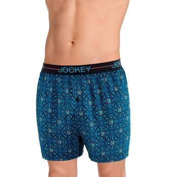 Jockey Men's Underwear 100% Cotton Woven 5 Boxer, Baxter Light Blue, S at   Men's Clothing store: Boxer Shorts