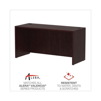 Mahogany Office Credenza with Drawer and Filing Cabinet