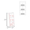 VYNXARIA Bookcase in Melamine with Three Shelves,Kids' Shelf Bookshelf£¬ Black - 3 of 4