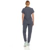 Hey Collection Womens Stretch V-Neck Jogger Scrubs Set, Medical Nursing Tops with Four Pocket Pants - 2 of 4