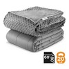 RELAX EDEN Adult Breatheable Cotton Weighted Blanket with Removable Navy Duvet Cover Made w/Polyester and Glass beads - 2 of 4