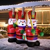 LuxenHome 8.2Ft Long Toy Soldier Snowman Inflatable with Lights Multi-Color - 2 of 4