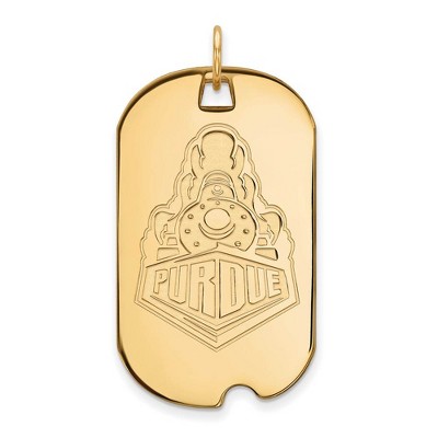 Black Bow Jewelry 10k Yellow Gold Purdue Boilermakers NCAA Large Pendant