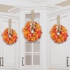 Collections Etc Artificial Fall Mini Wreaths - Set of 2 with Touch Closure Hangers - 4 of 4