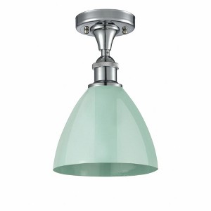Plymouth Dome - 1 Light Semi-Flush Mount In Industrial Style-11.25 Inches Tall and 7.5 Inches Wide - 1 of 1