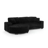Resenkos Modular Sleeper Sectional with Ottoman, L-Shaped Corduroy Sofa with Tufted Upholstery, - 3 of 4