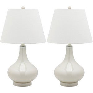 Amy Gourd Glass Table Lamp (Set of 2) - 24" Height - LIT4087 - Safavieh - 1 of 4