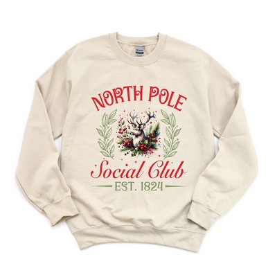 Simply Sage Market Women's Graphic Sweatshirt North Pole Social Club Reindeer