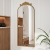 Wooakway 58" x 24" Bronze Vintage Arched Full Length Mirror with Ornate Carved Top Wall Mounted for Bedroom Living Room - 2 of 4