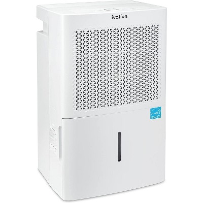 Ivation 4,500 Sq Energy Star Compressor Dehumidifier with Pump, Large Capacity for Spaces Up To 4,500 Sq Ft, Includes Programmable Humidity, Hose Connector, Auto Shutoff and Restart and Washable Filter