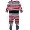 RuffleButts SoftSnooze Baby Girls Ruffle One Piece Footie Pajama - 2 of 4