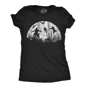 Womens Funny T Shirts Moon Skydivers Novelty Graphic Tee For Ladies - Crazy Dog Women's T Shirt - 1 of 4