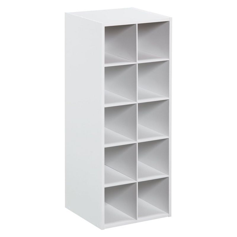ClosetMaid 10 Cube Stackable Wooden Home or Office Storage Organizer Versatile Open Shelving Unit for Clothes, Toys, Books, and Decor Items, White, 1 of 8