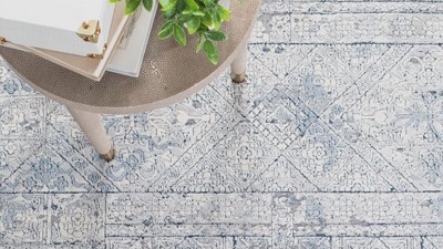 Ivory Elegance 4' x 6' Hand-Knotted Synthetic Rectangular Rug