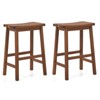 Tangkula Saddle-Seat Counter Height Stools Set of 4 Backless Barstools w/ Curved Seat - 2 of 4
