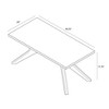 Cross Leg Rectangular Coffee Table (40in x 20in / 1020mm x 510mm) - 4 of 4
