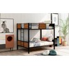 Full Over Full Bunk Bed with Safety Rail and Built-in Ladder for Bedroom - 3 of 4