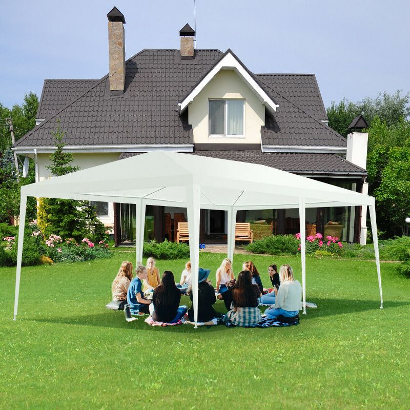 Costway Wedding Tent Canopy Party 10'x20' Heavy Duty Gazebo Cater Event W/Side Walls, 4 of 11