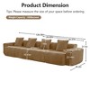 AENKYO Modular L-Shaped Sectional Sofa, 140" Curved Cloud Couch with Chaise, Boneless Corduroy Design for Small Spaces, No Assembly - 3 of 4