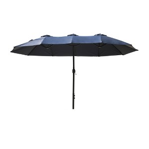 YARDSIGHT 12.5x6.7FT Large Rectangular  Outdoor Market Umbrella  without Base –Sturdy Frame & UV-Resistant Canopy for Garden, Deck, Pool, and Backyard - 1 of 4