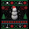 Junior's Design By Humans Christmas Golf Golfing Golfer Ugly Christmas Xmas By pahari T-Shirt - 2 of 3