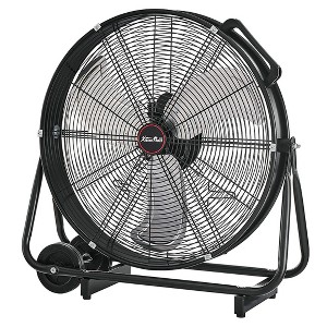 XtremepowerUS 24" Standing Fan High-Flow 6990 CFM Floor Fan Rolling Drum Shop Fan, Black - 1 of 4