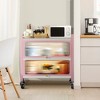 Fortune Candy 33.78'' Tall 3 Tier Kitchen Pantry Cabinet with 2 Door, Recyoled Metal - 2 of 4