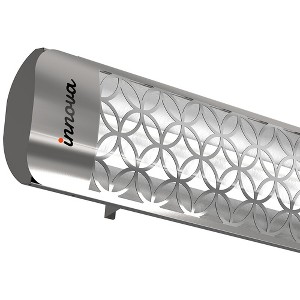 Eurofase Heating - 5000 Watt Electric Infrared Dual Element Heater-240 Voltage-Stainless Steel Finish-Clover Decorative Fascia - 1 of 1