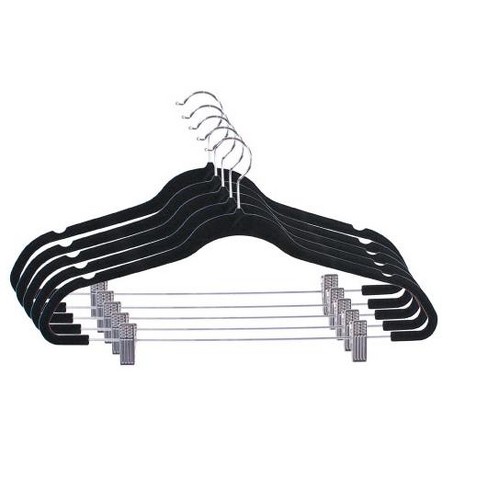 basics hanger velvet clips pack target