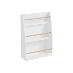GlasFlength Decorative Bookshelf Creative and Unique Styling, Multifunctional Storage with Open Display Bookshelves, White,22.83”*7.08”*31.88" - 1 of 4