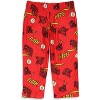 DC Comics Toddler Boys' Classic The Flash Logo Raglan Sleep Pajama Set Red - 3 of 4